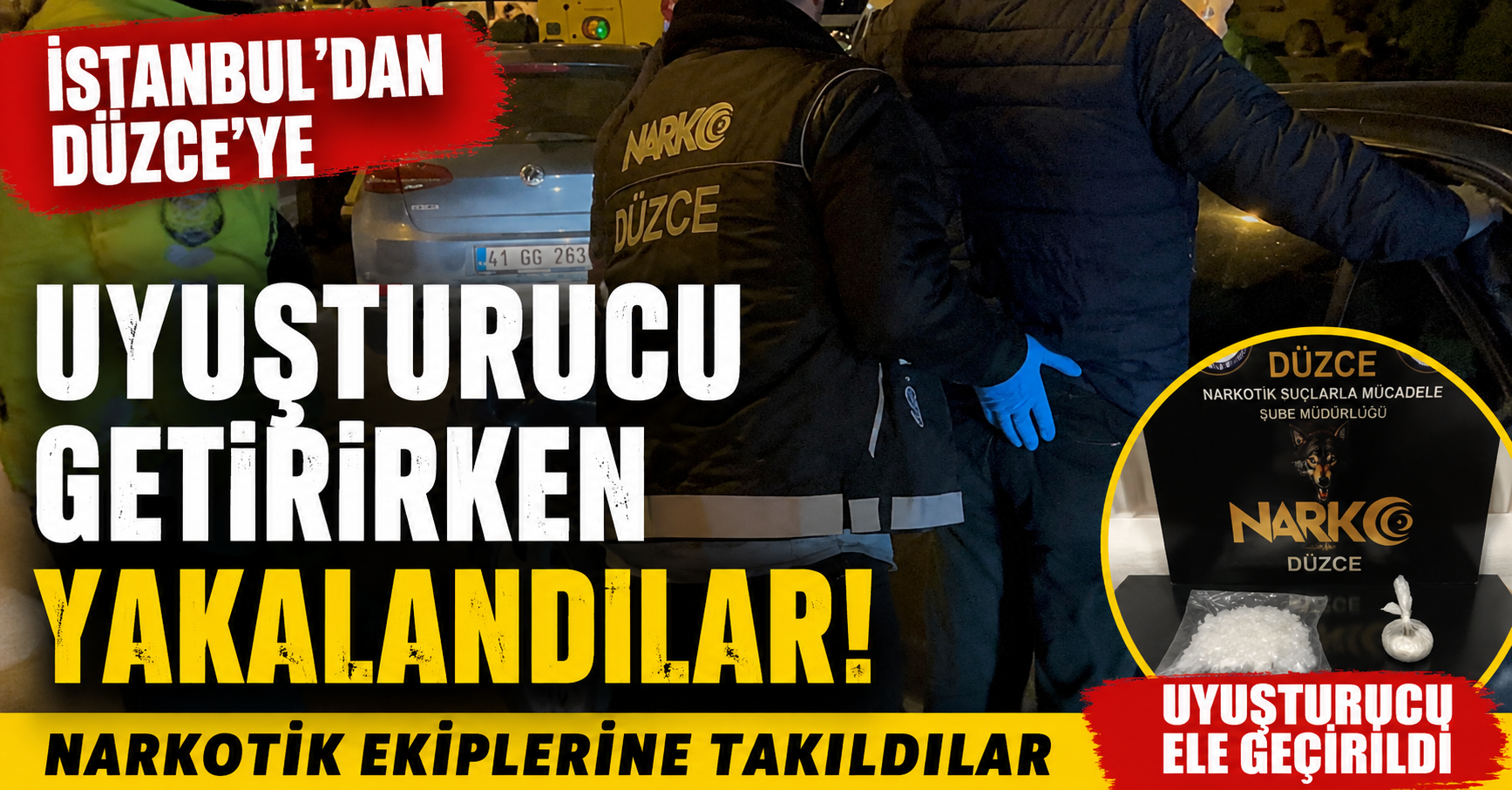 İstanbul’dan Düzce’ye uyuşturucu getirirken yakalandılar