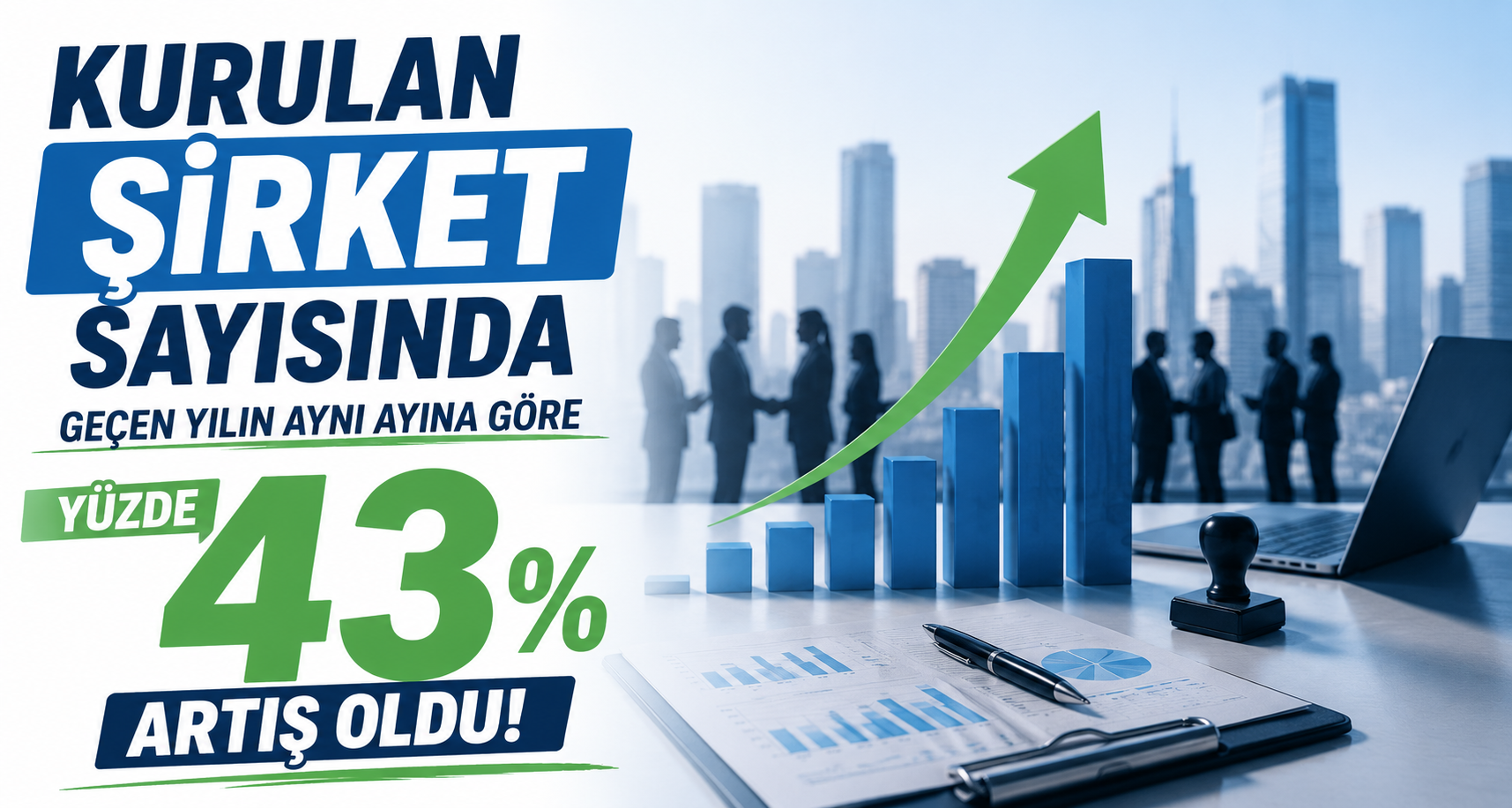 Kurulan şirket sayısında geçen yılın aynı ayına göre yüzde 43 artış oldu