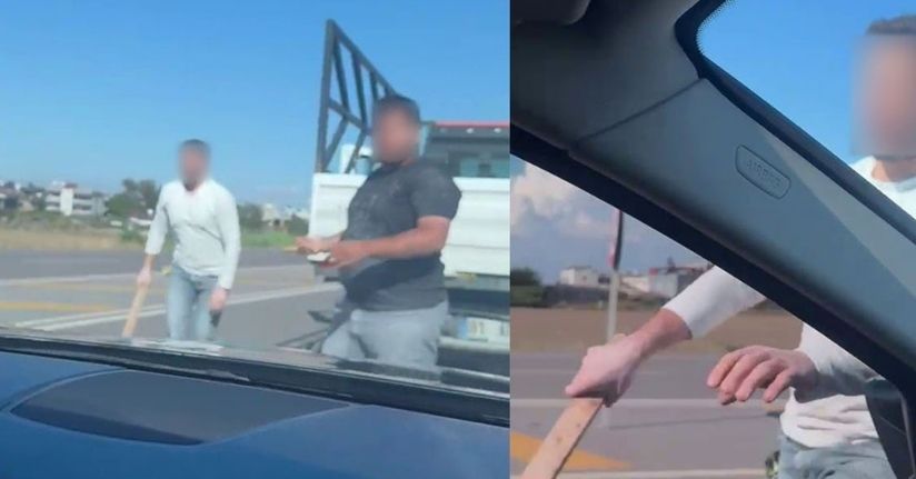 Yol verme tartışmasında sopalı saldırıdan kaçarak kurtuldular