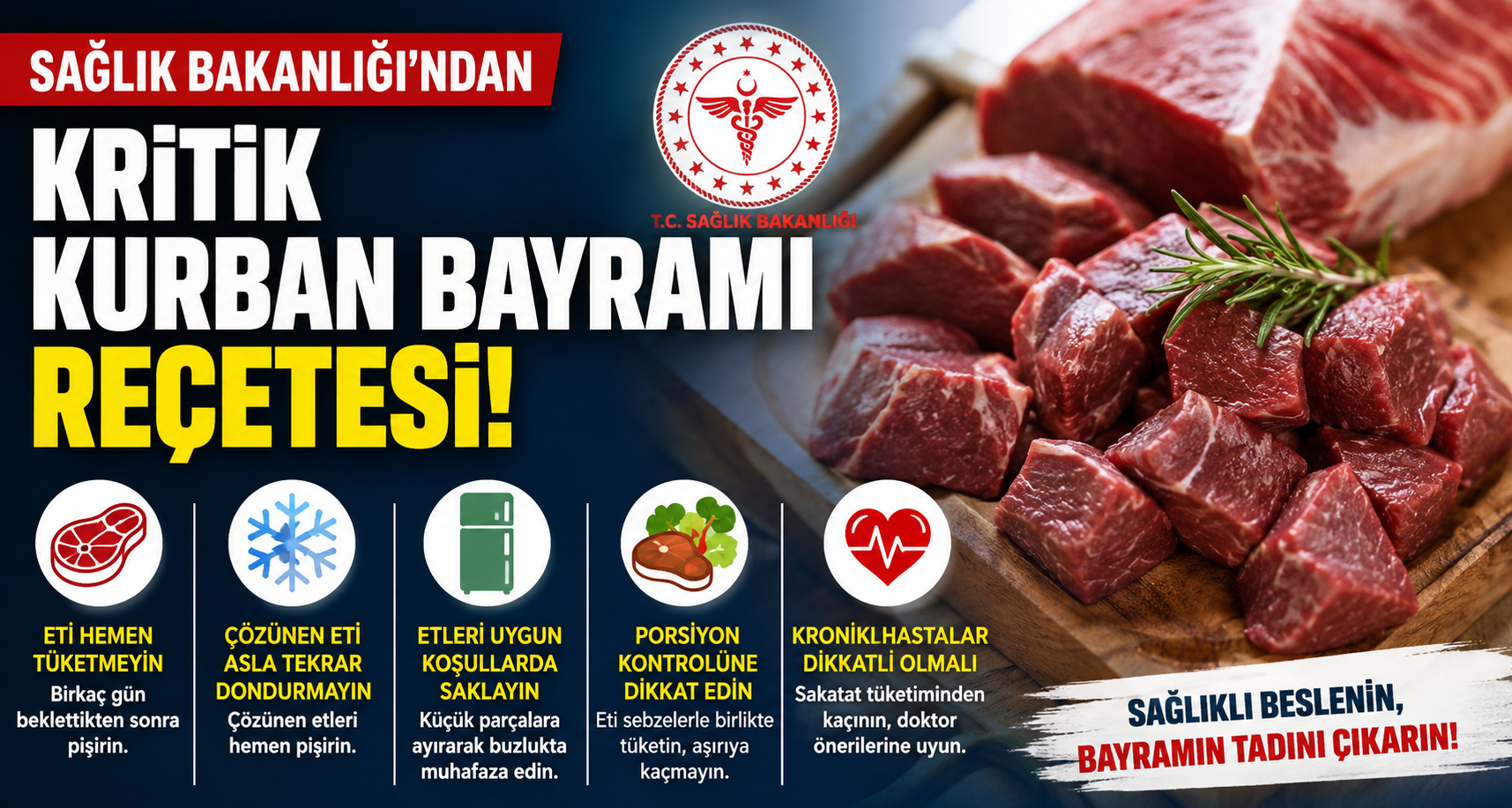 Sağlık Bakanlığı'ndan Kritik Kurban Bayramı Reçetesi: 