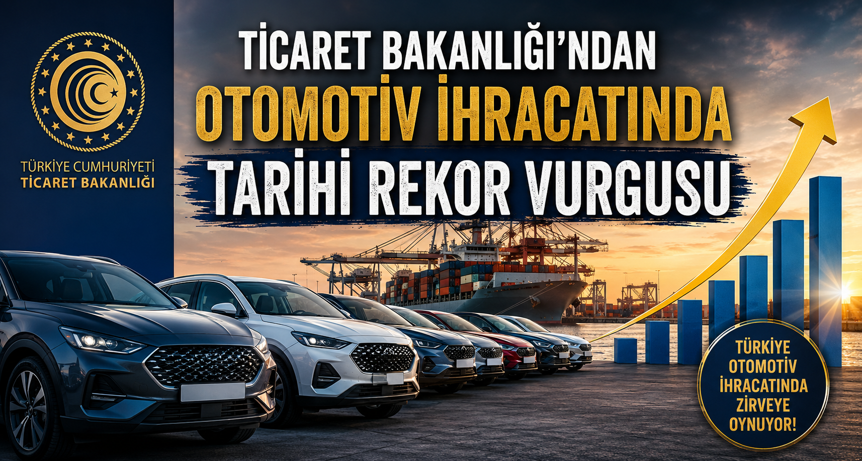 Ticaret Bakanlığı’ndan otomotiv ihracatında tarihi rekor vurgusu