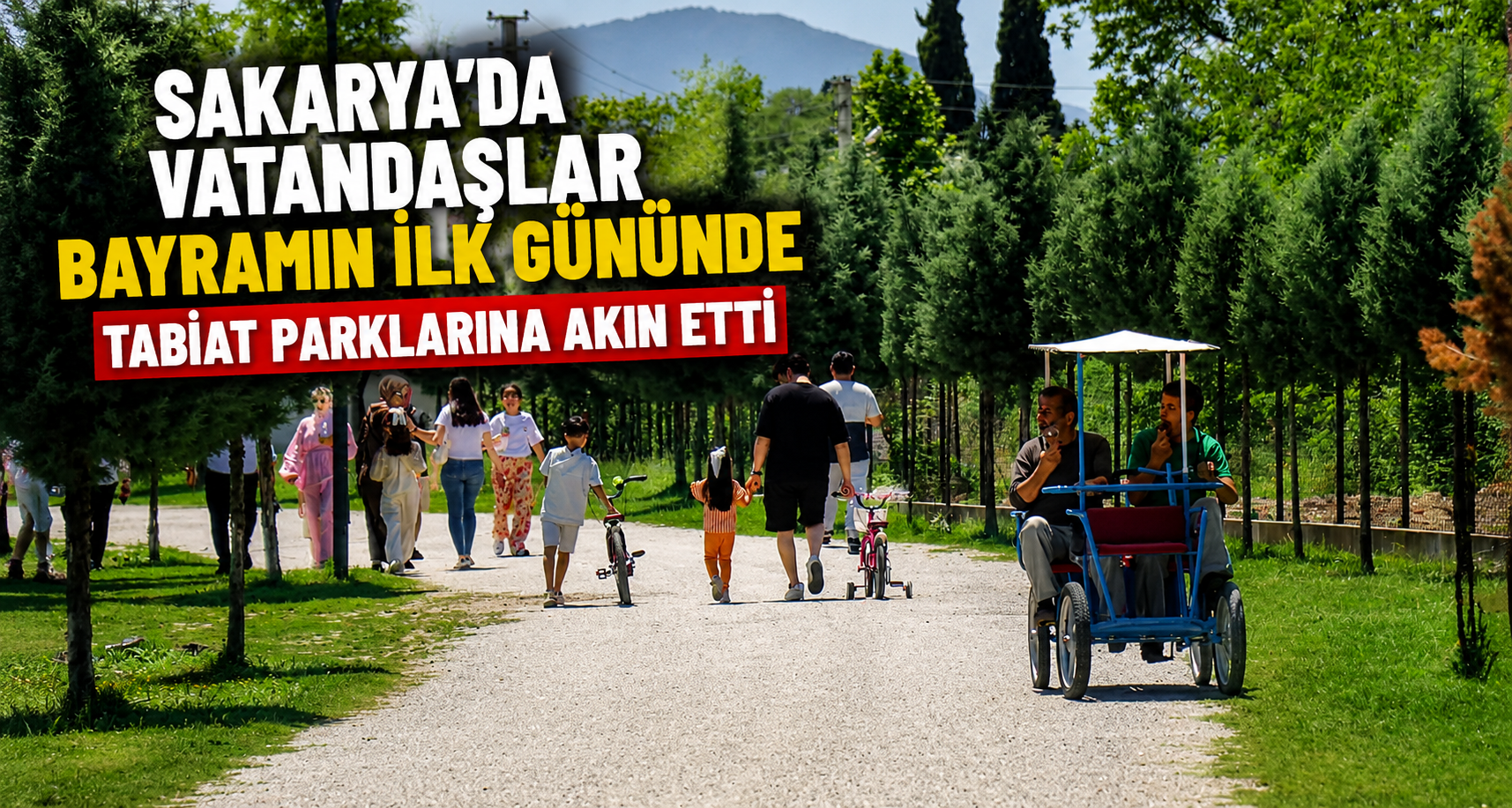 Sakarya’da vatandaşlar bayramın ilk gününde tabiat parklarına akın etti