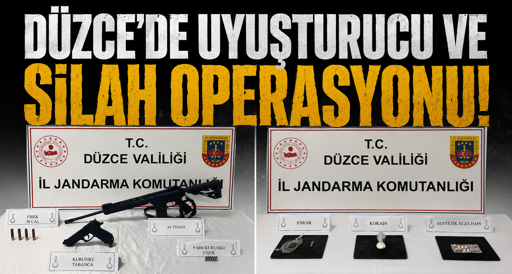 Düzce’de Narkotik Operasyonu: Uyuşturucu ve Silah Ele Geçirildi