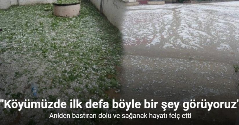 Kırklareli’nde şiddetli dolu yağışı: Köy ve çevresi beyaz örtüyle kaplandı