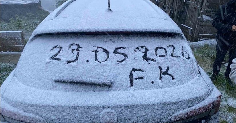 Kastamonu’da mayıs ayının sonunda kar sürprizi