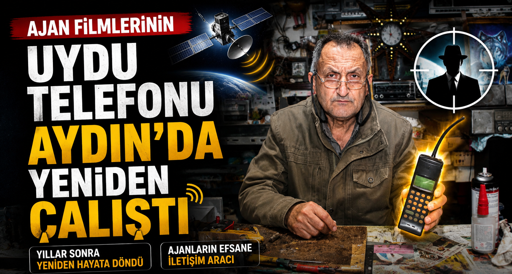 Ajan filmlerinin uydu telefonu Aydın’da yeniden çalıştı