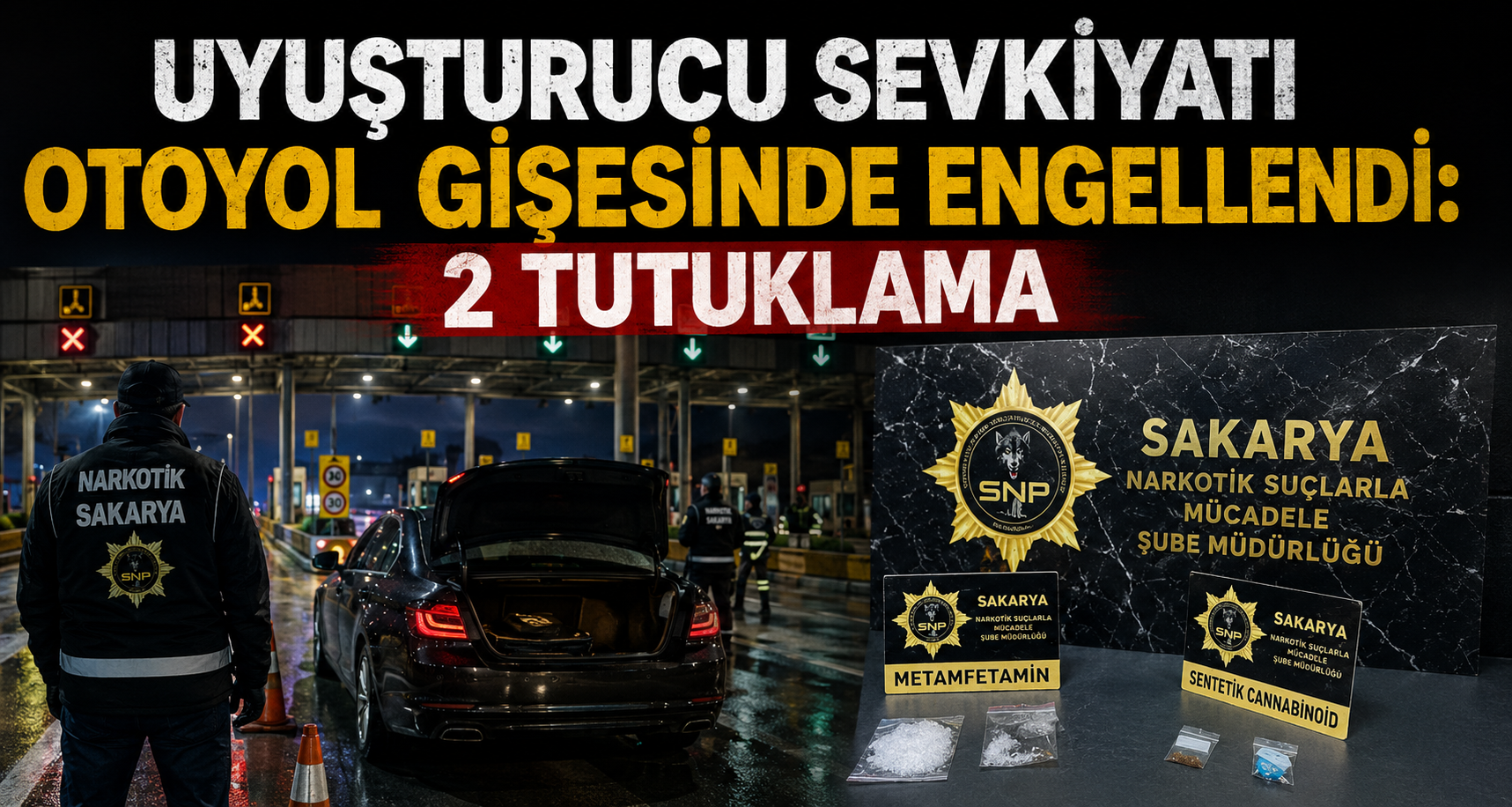 Uyuşturucu sevkiyatı otoyol gişesinde engellendi: 2 tutuklama