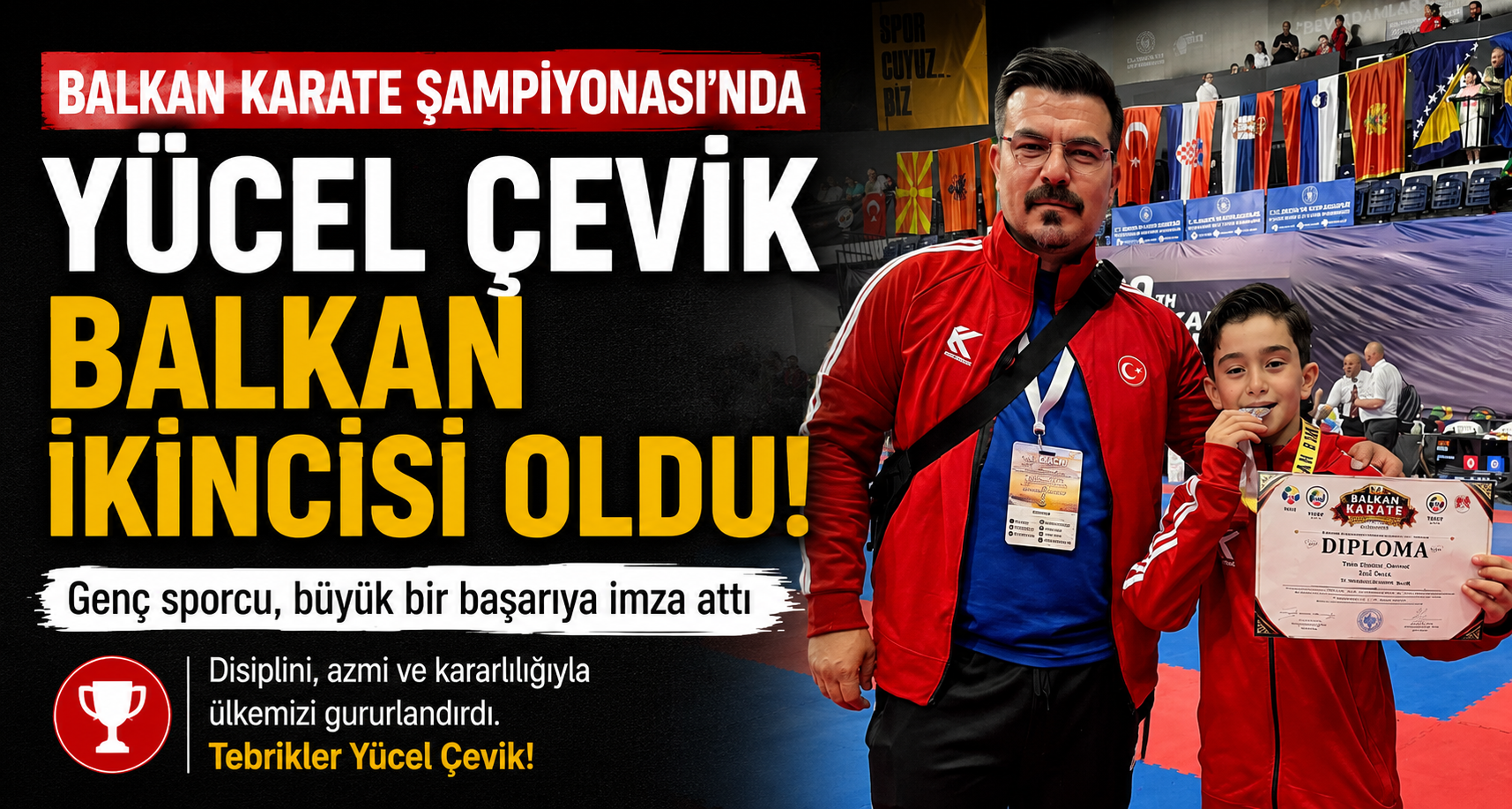 Yücel Çevik Balkan İkincisi Oldu
