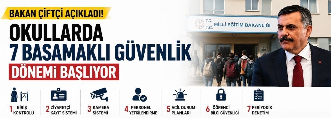 Bakan Çiftçi: “Okullarda 7 Basamaklı Güvenlik Dönemi Başlıyor”