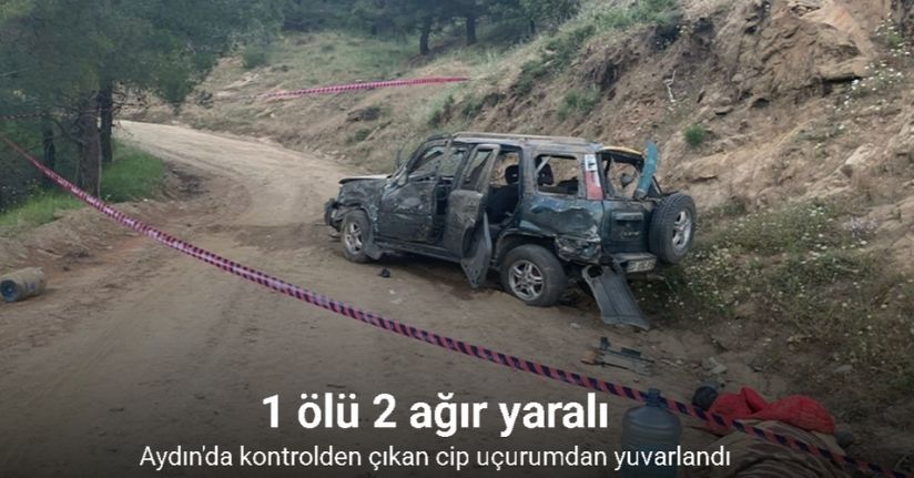 Kontrolden çıkan cip uçurumdan yuvarlandı: 1 ölü 2 ağır yaralı