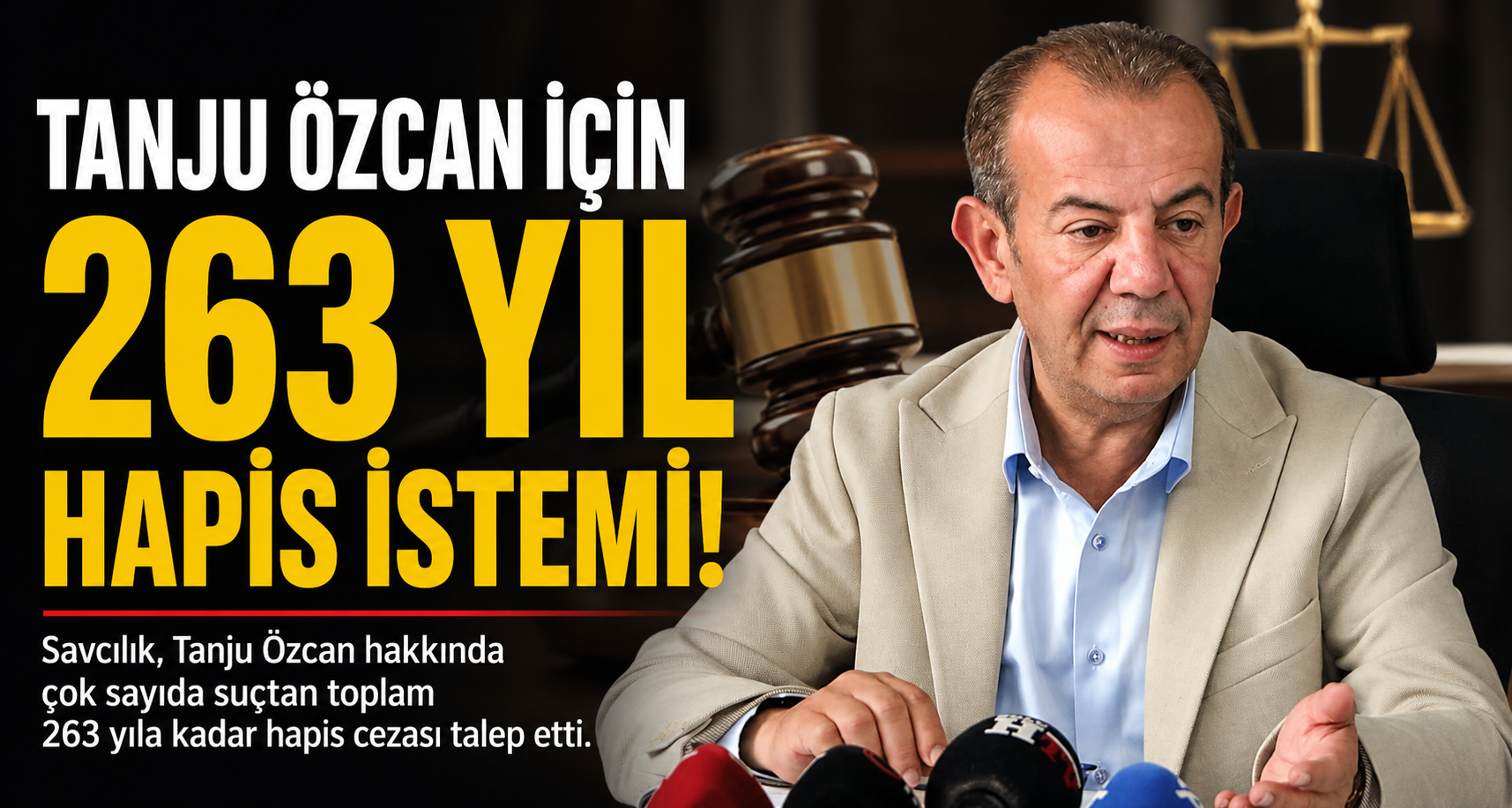 Tanju Özcan için 263 yıl hapis istemi