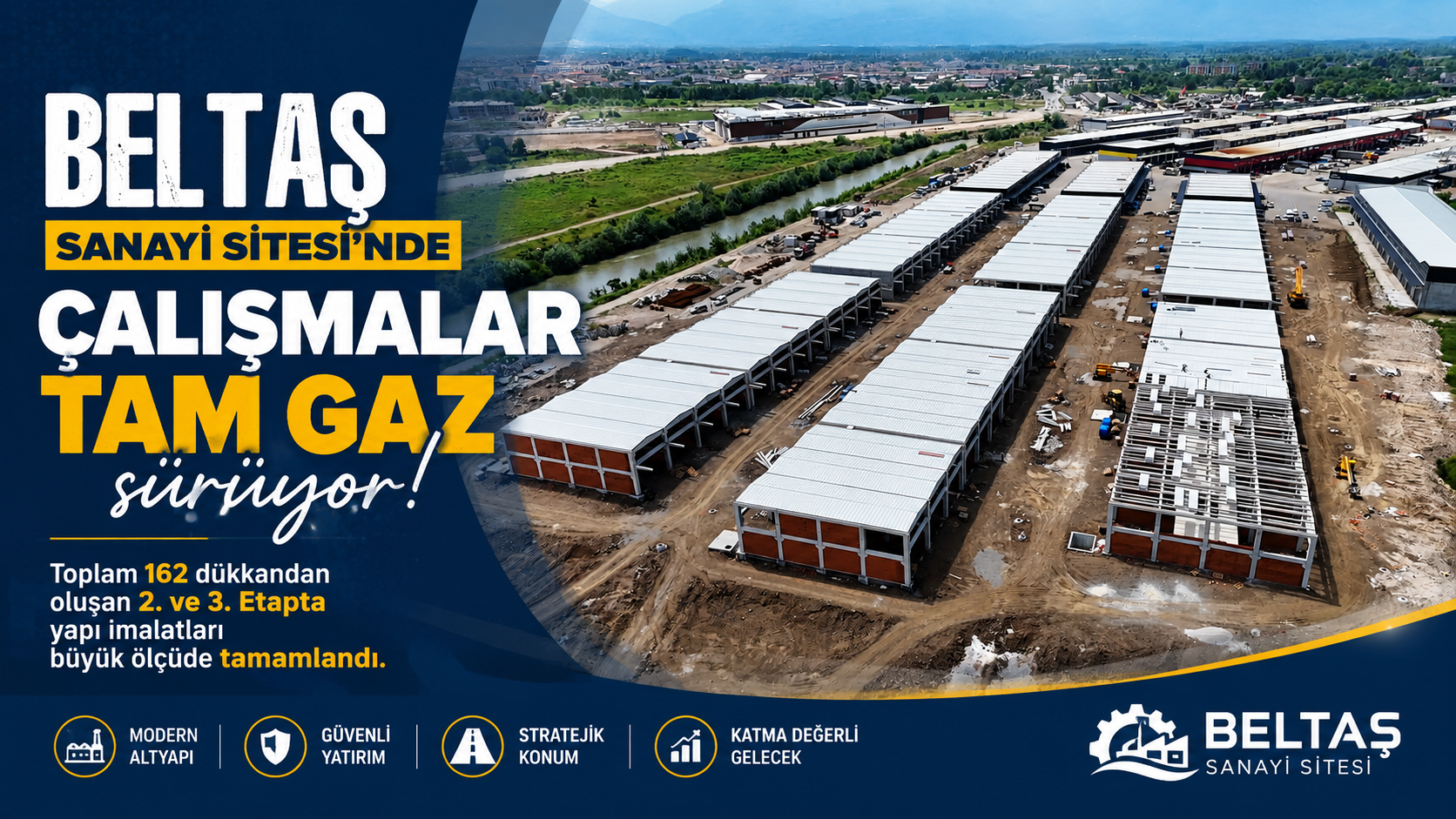162 Dükkanın İmalatı Büyük Ölçüde Tamamlandı