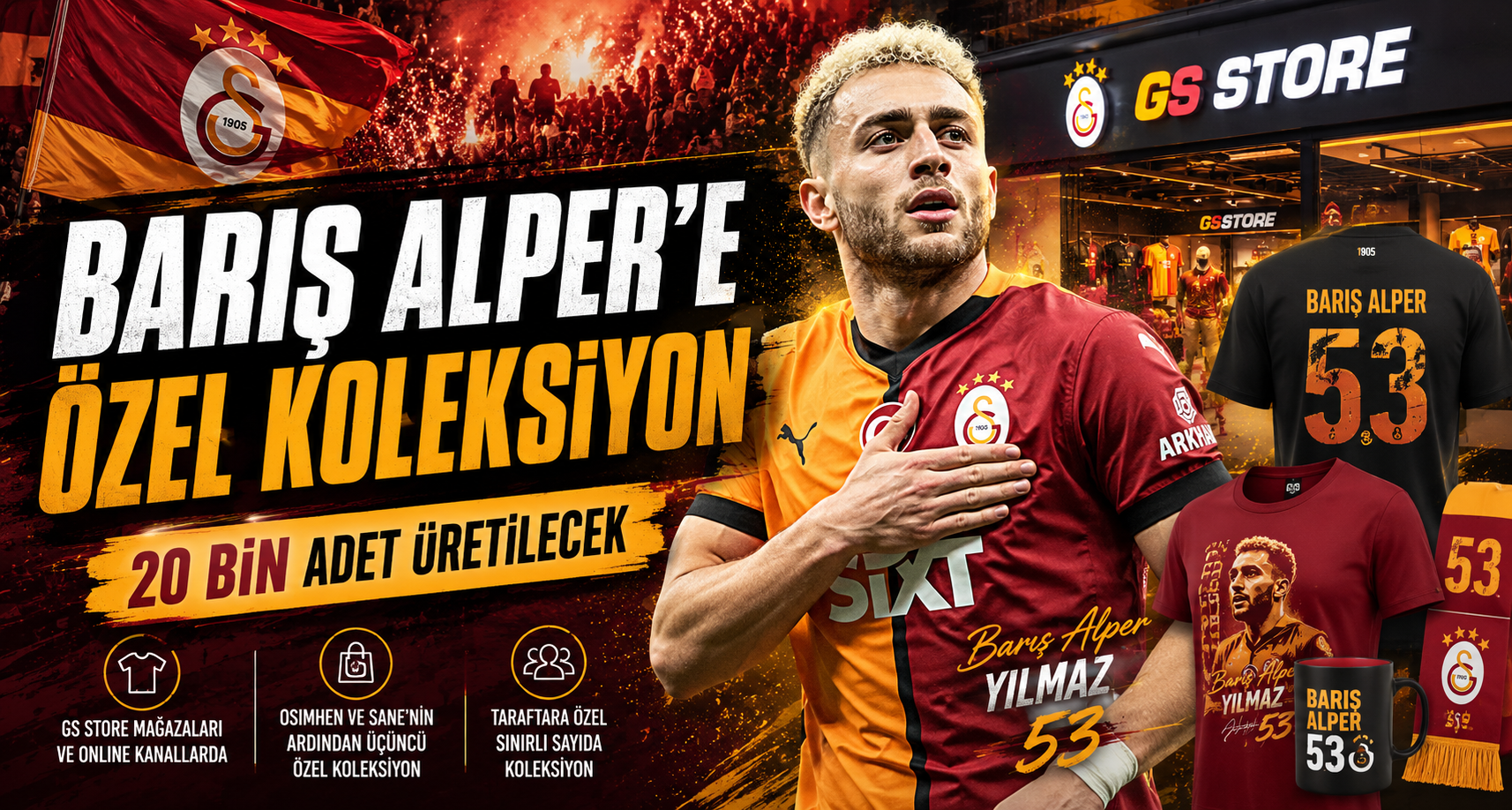 Galatasaray'dan Barış Alper Yılmaz'a Özel Koleksiyon Hazırlığı
