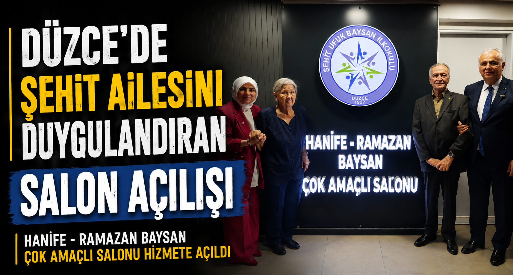 Düzce'de Şehit Ailesini Duygulandıran Salon Açılışı
