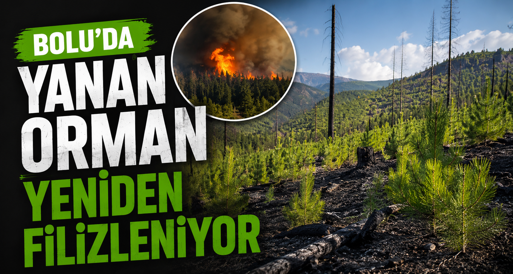 Bolu'da Yanan Orman Yeniden Filizleniyor