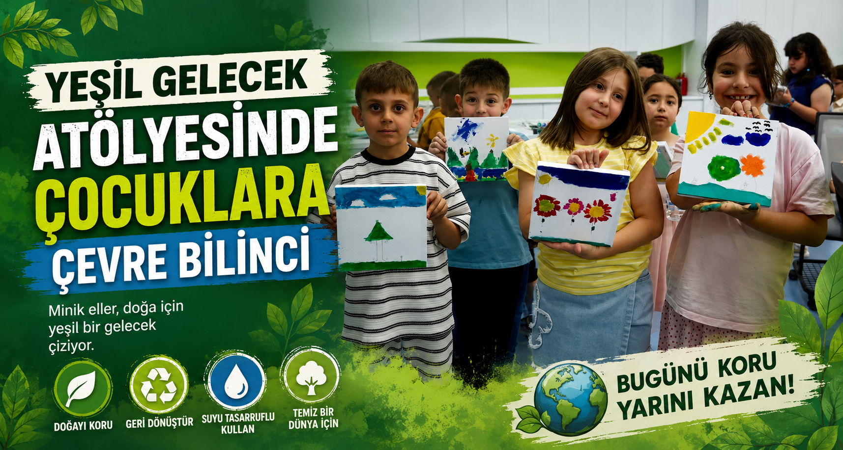 Yeşil Gelecek Atölyesinde Çocuklara Çevre Bilinci