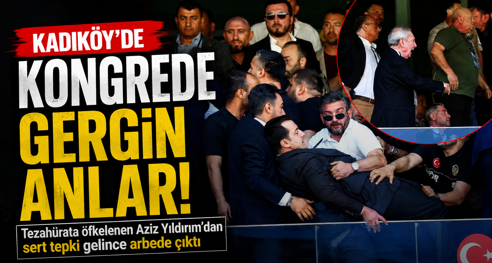 Fenerbahçe olağanüstü seçimli genel kurulunda arbede çıktı
