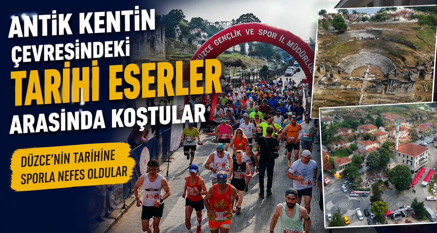 Antik kentin çevresindeki tarihi eserler arasında koştular