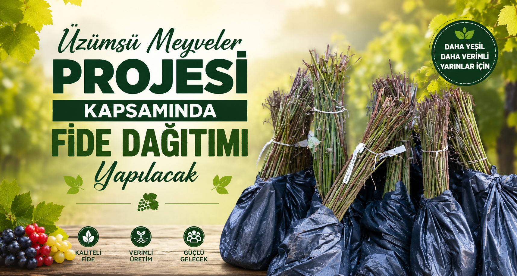 Üzümsü meyveler projesi kapsamında fide dağıtımı yapılacak