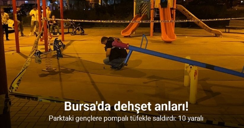Parktaki gençlere pompalı tüfekle saldırdı: 10 yaralı