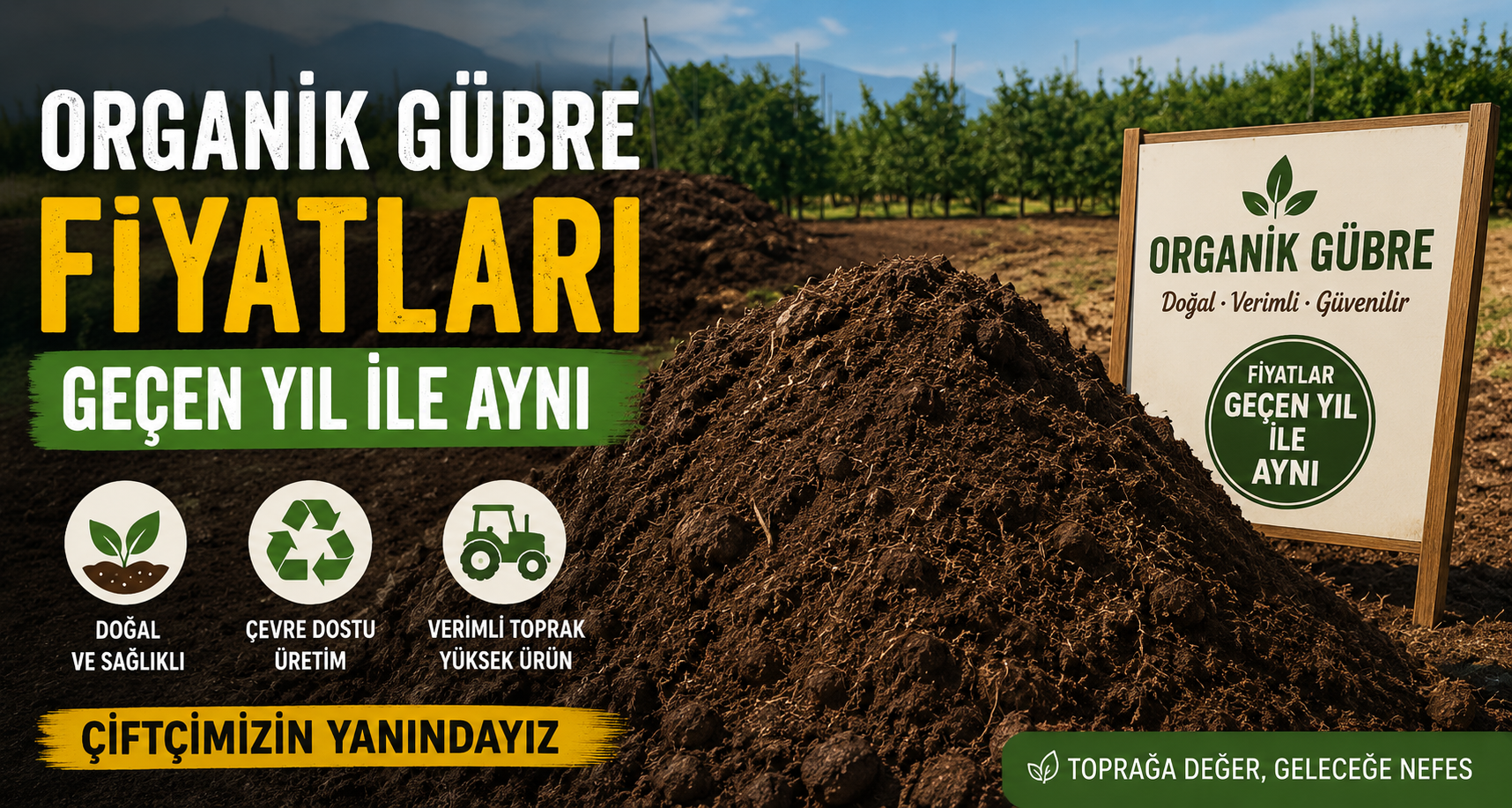 Organik gübre fiyatları geçen yıl ile aynı