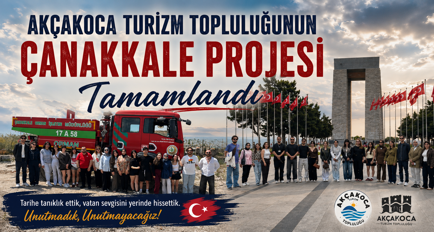 Akçakoca Turizm Topluluğunun Çanakkale Projesi Tamamlandı