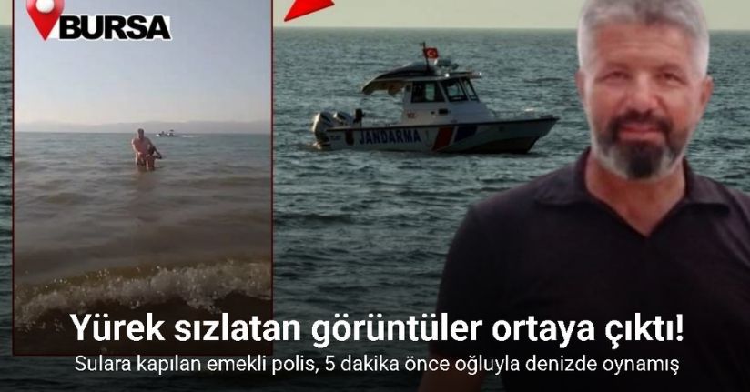 Oğlunu kurtarmak isterken hayatını kaybeden babadan acı kare