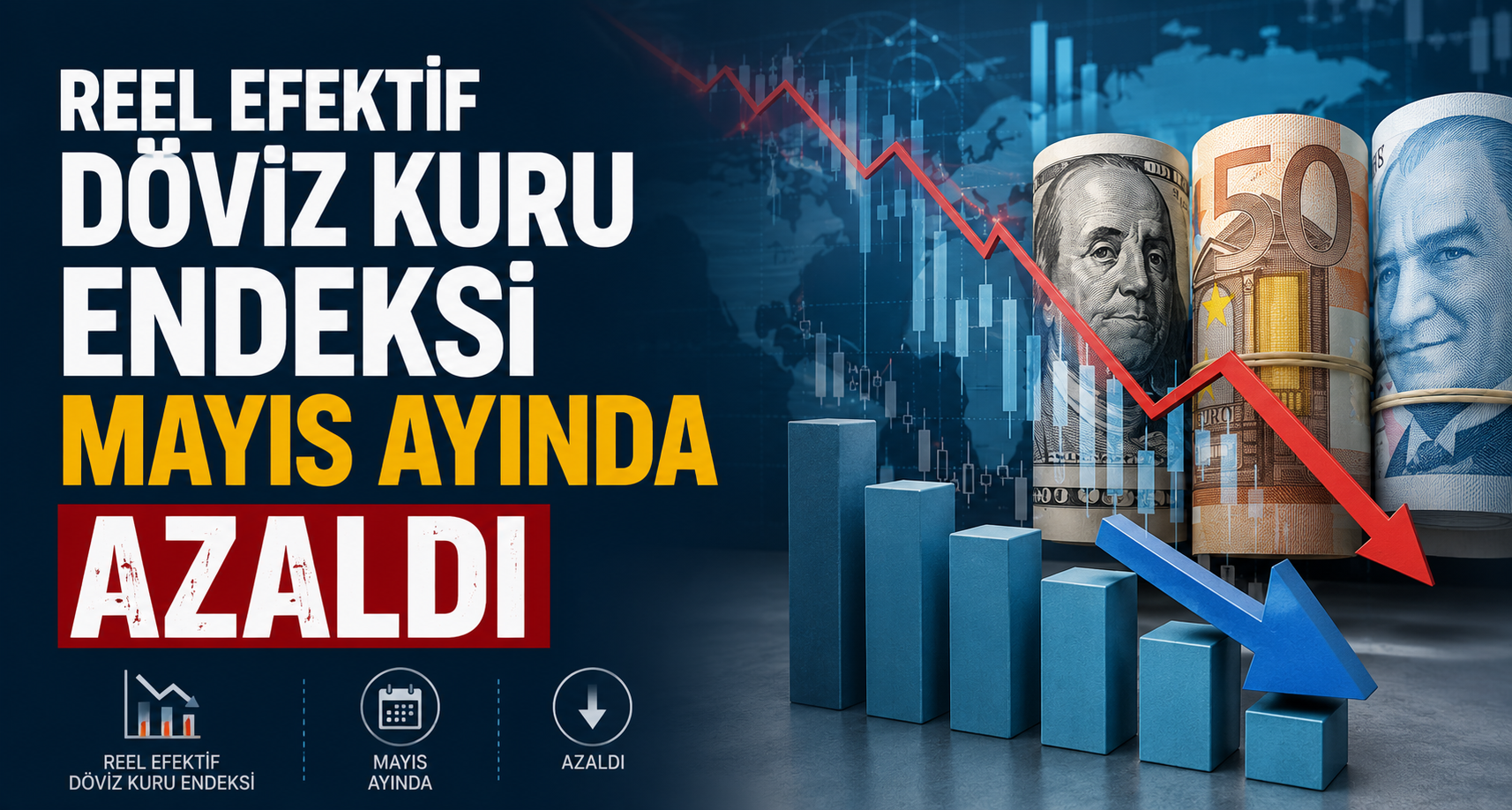 Reel efektif döviz kuru endeksi Mayıs ayında azaldı