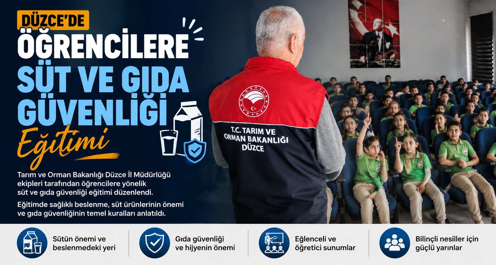 Düzce'de öğrencilere süt ve gıda güvenliği eğitimi