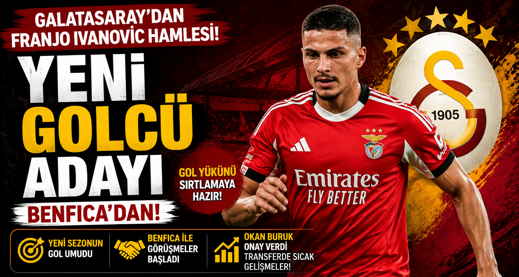 Galatasaray'dan Franjo Ivanovic Hamlesi! Okan Buruk'un Listesinde İlk Sıralarda
