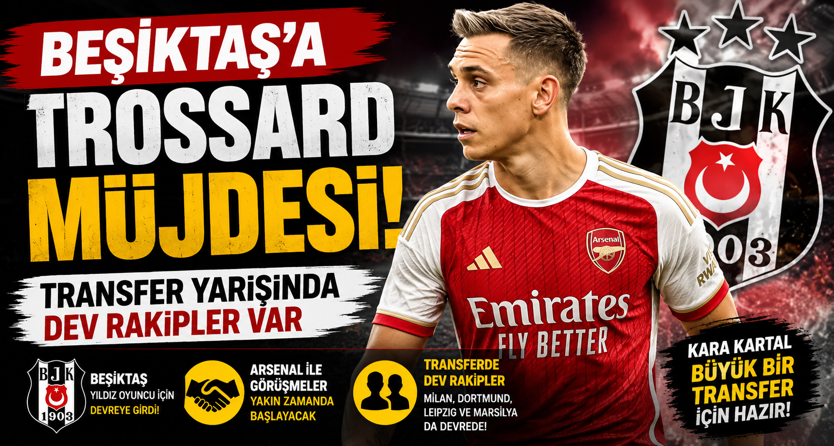 Beşiktaş'a Trossard Müjdesi! Transfer Yarışında Dev Rakipler Var
