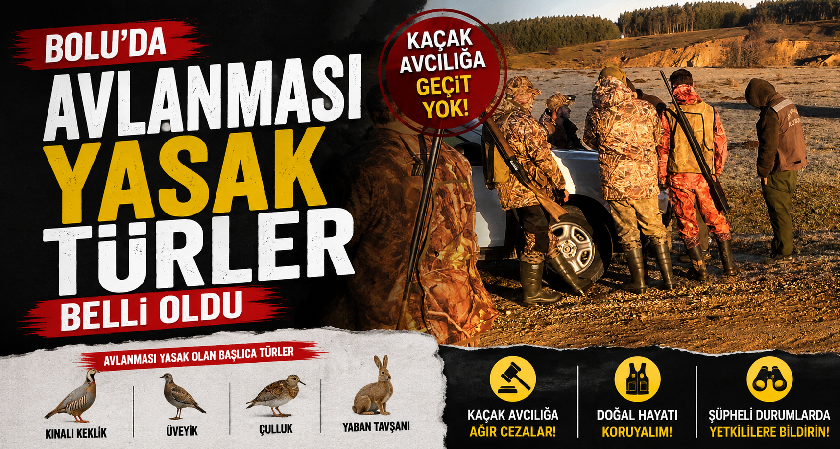 Bolu’da avlanması yasak türler belli oldu