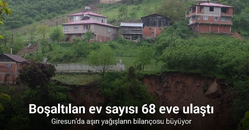 Giresun’da aşırı yağışların bilançosu büyüyor