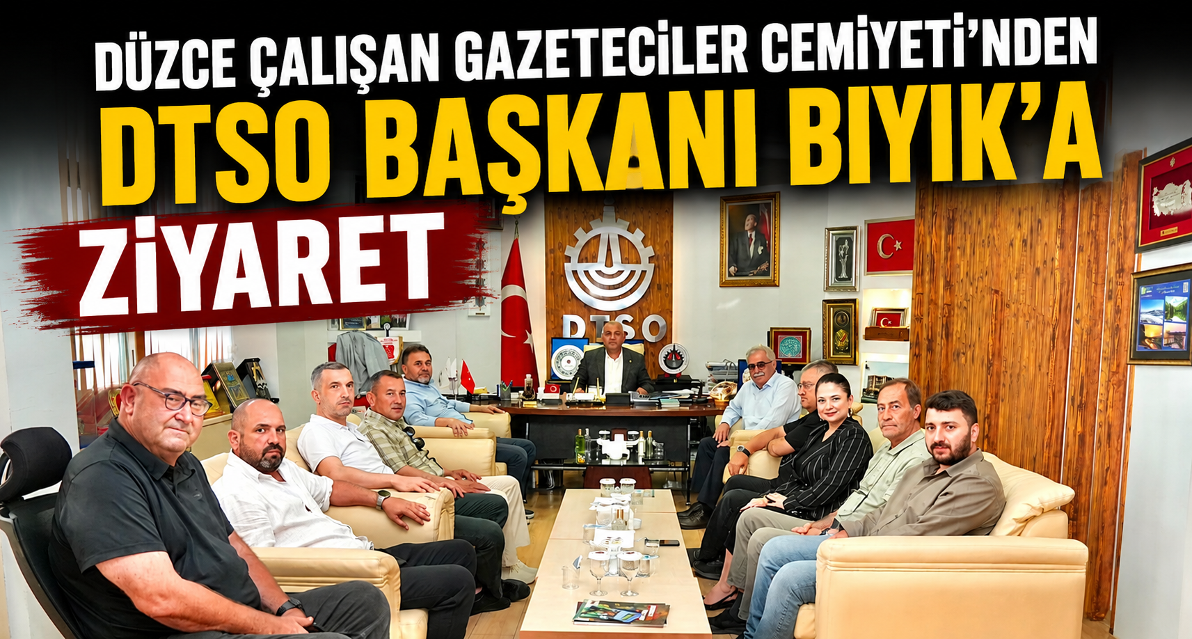 Düzce Çalışan Gazeteciler Cemiyeti’nden Dtso Başkanı Bıyık’a Ziyaret