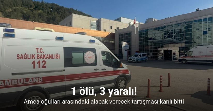 Amca oğulları arasındaki alacak verecek tartışması kanlı bitti: 1 ölü, 3 yaralı