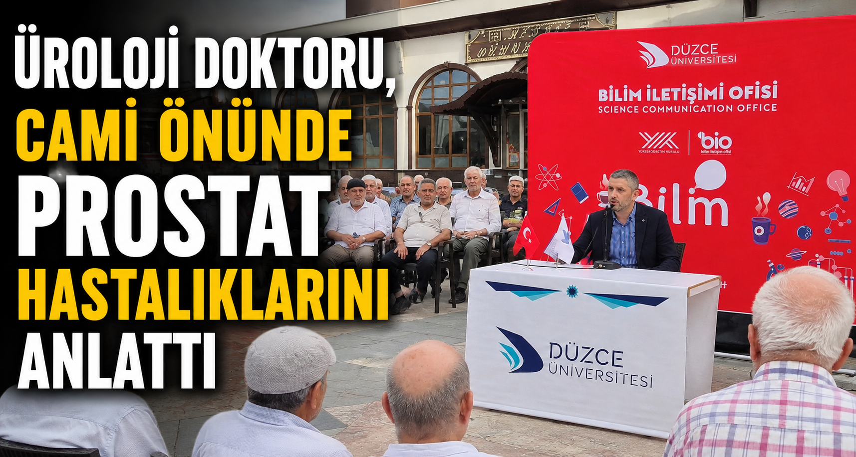 Üroloji Doktoru, cami önünde prostat hastalıklarını anlattı