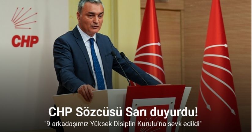 CHP Sözcüsü Sarı: 