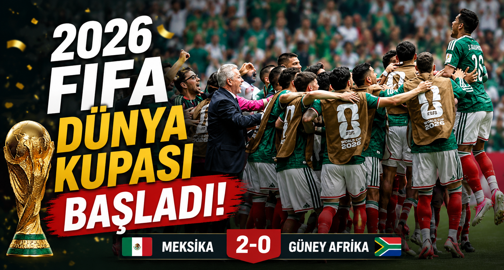 2026 FIFA Dünya Kupası: Meksika: 2 - Güney Afrika: 0