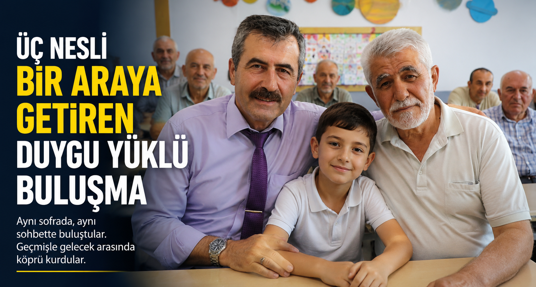 Üç nesli bir araya getiren duygu yüklü buluşma