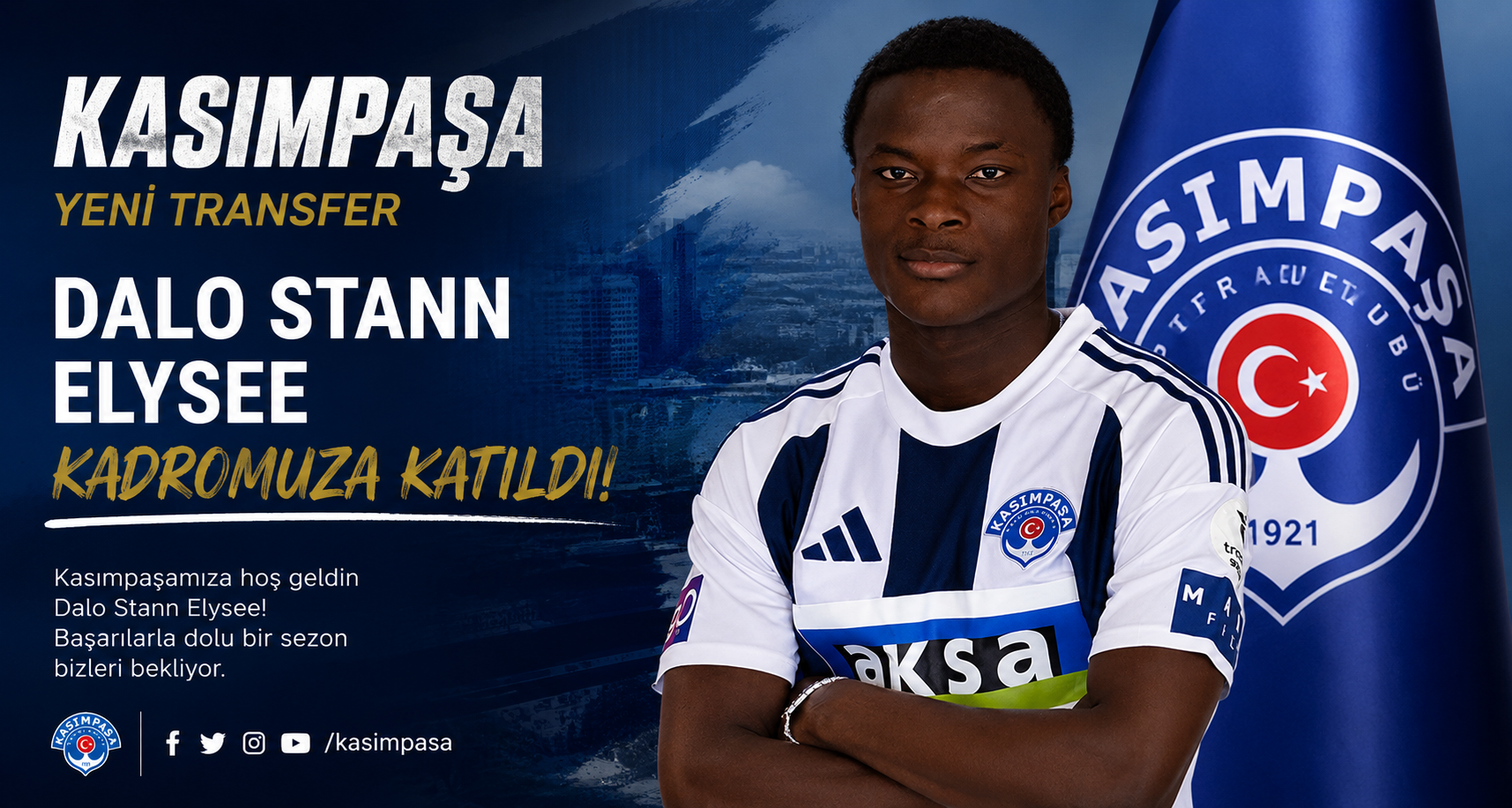 Kasımpaşa, Dalo Stann Elysee’i kadrosuna kattı