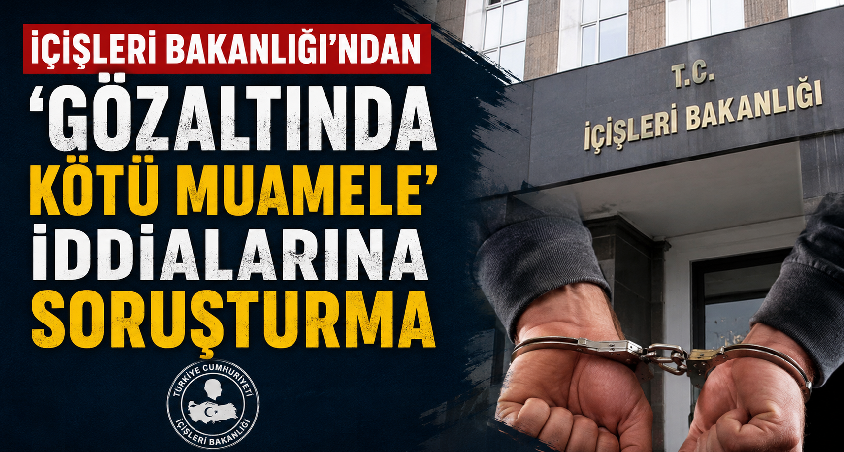İçişleri Bakanlığı'ndan 'gözaltında kötü muamele' iddialarına soruşturma