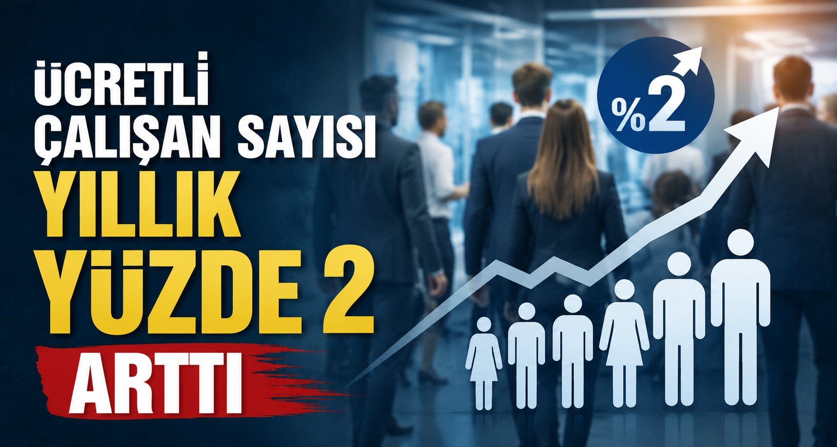 Ücretli çalışan sayısı yıllık yüzde 2 arttı