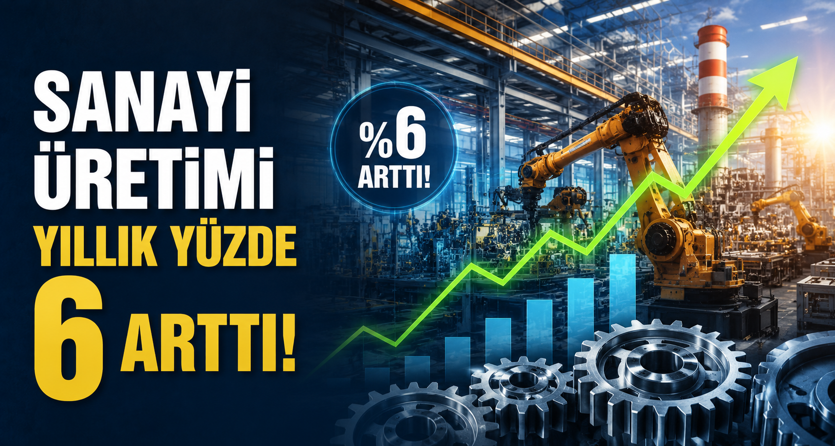 Sanayi üretimi yıllık yüzde 6 arttı