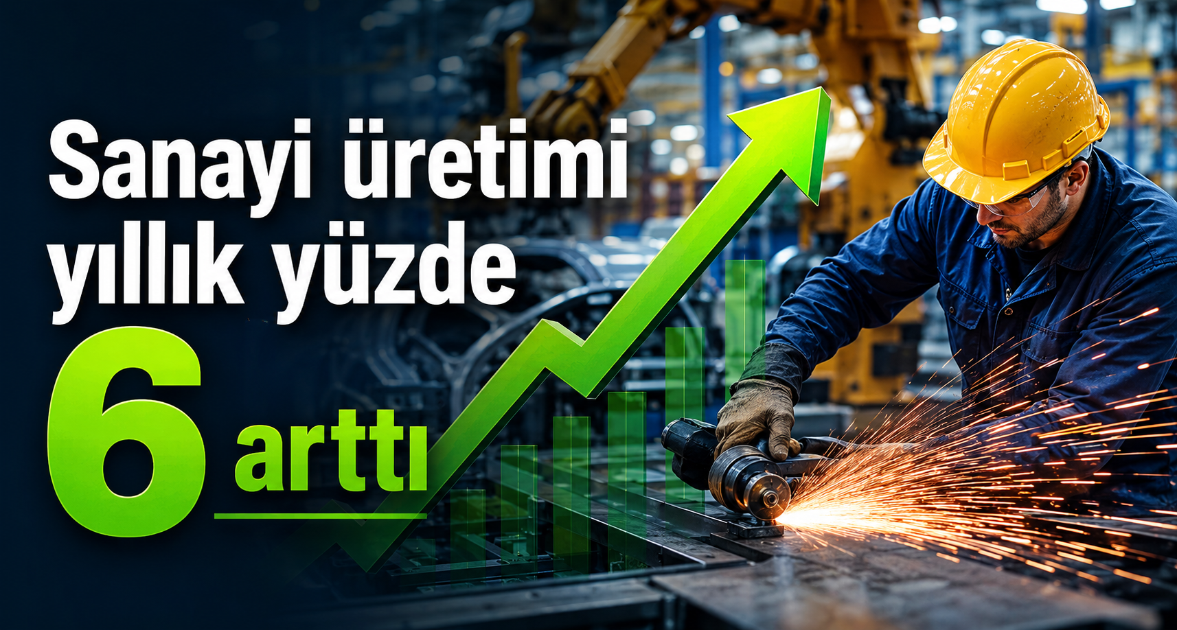 Sanayi üretimi yıllık yüzde 6 arttı