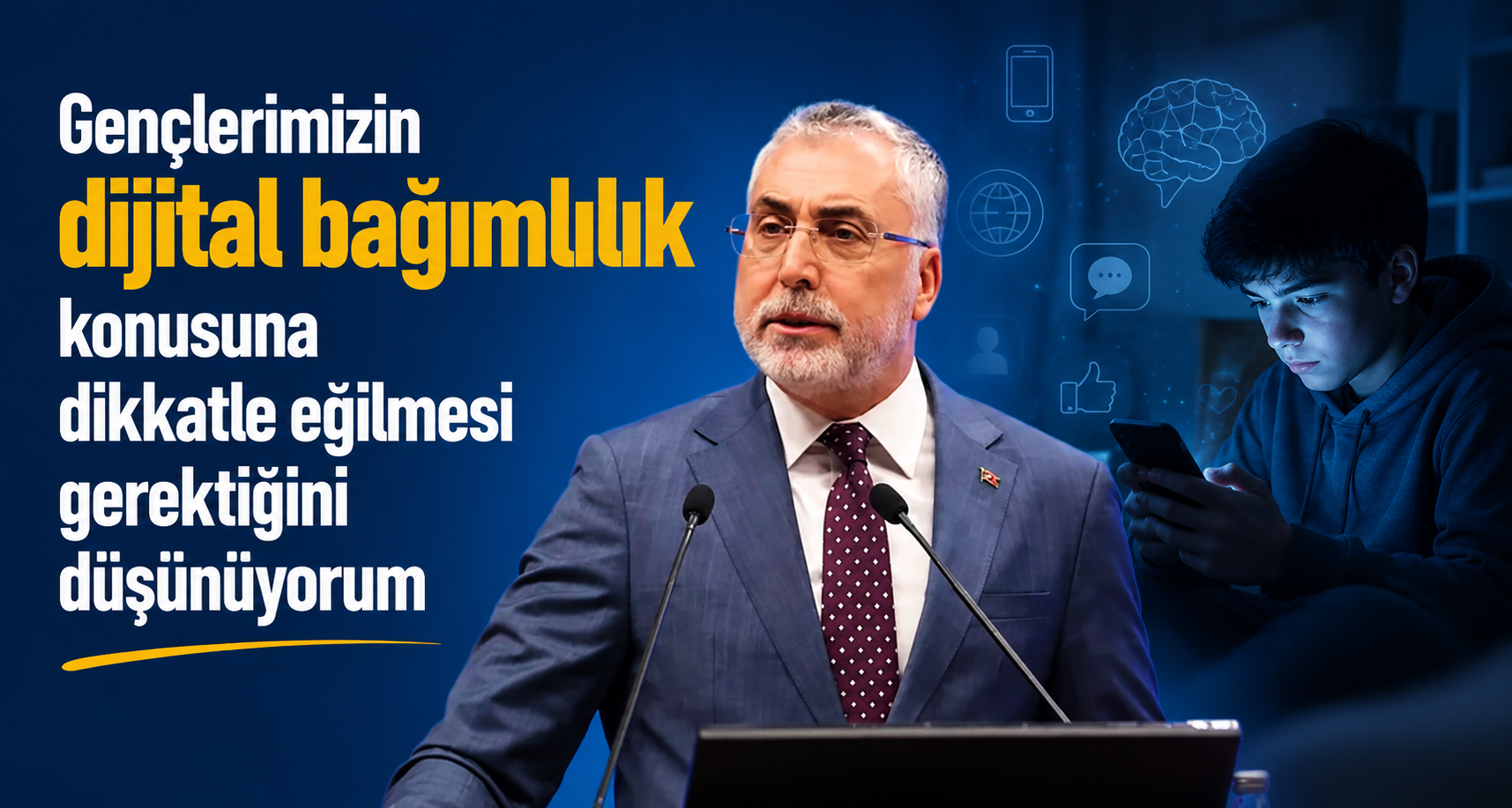 Gençlerimizin dijital bağımlılık konusuna dikkatle eğilmesi gerektiğini düşünüyorum