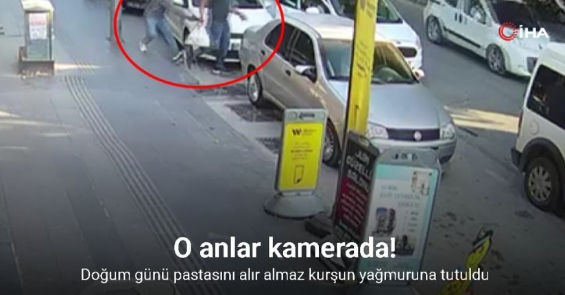 Doğum günü pastasını alır almaz kurşun yağmuruna tutuldu: O anlar kamerada