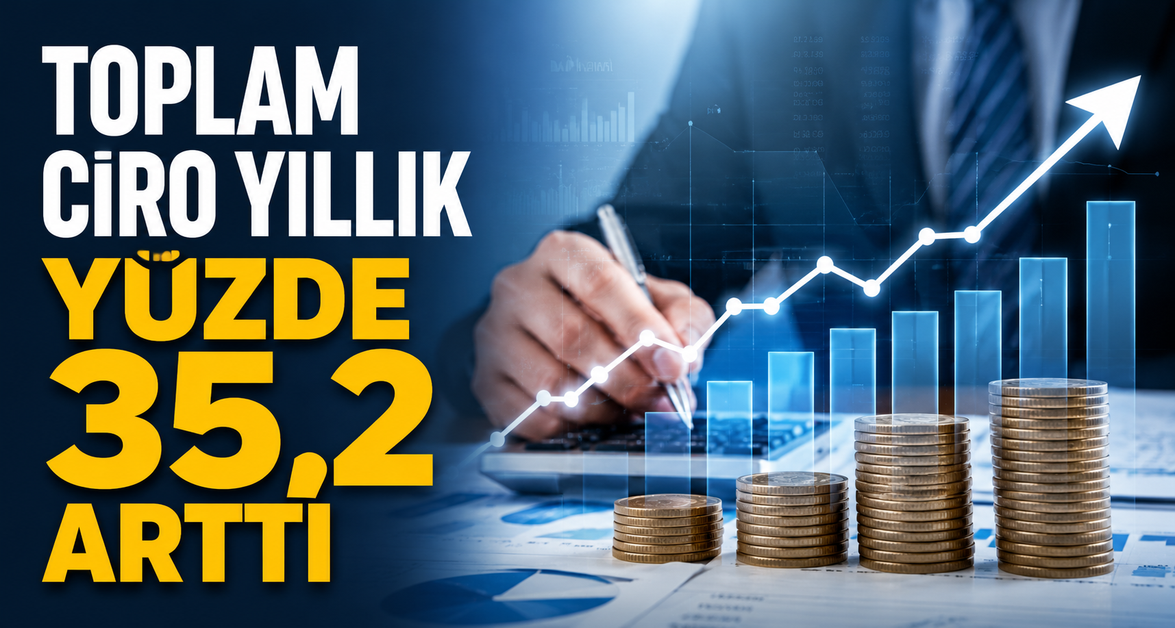 Toplam ciro yıllık yüzde 35,2 arttı