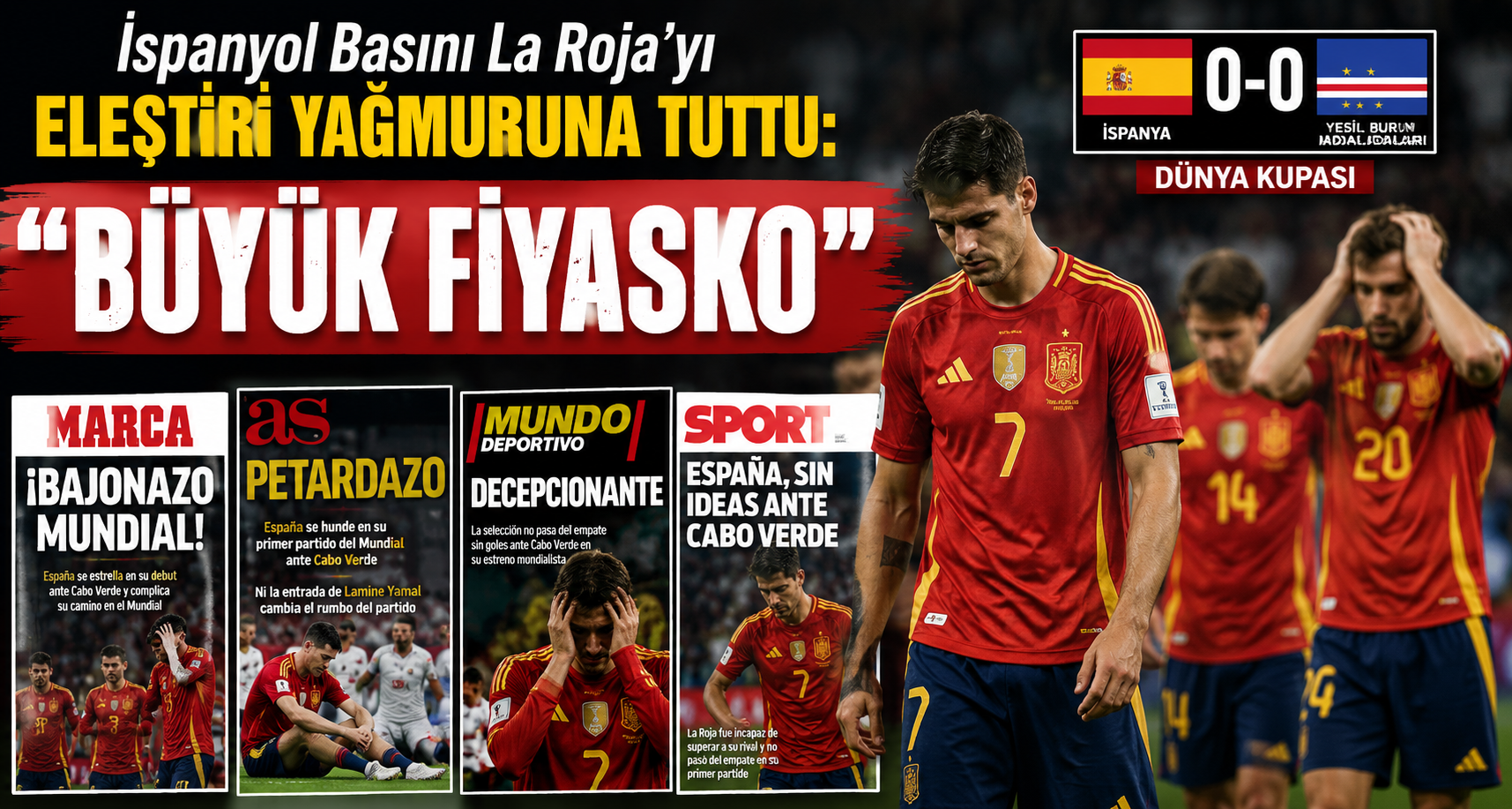 İspanyol Basını La Roja'yı Eleştiri Yağmuruna Tuttu: 