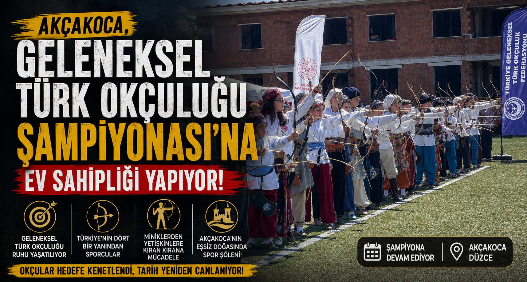  Akçakoca, Geleneksel Türk Okçuluğu Şampiyonası'na ev sahipliği yapıyor