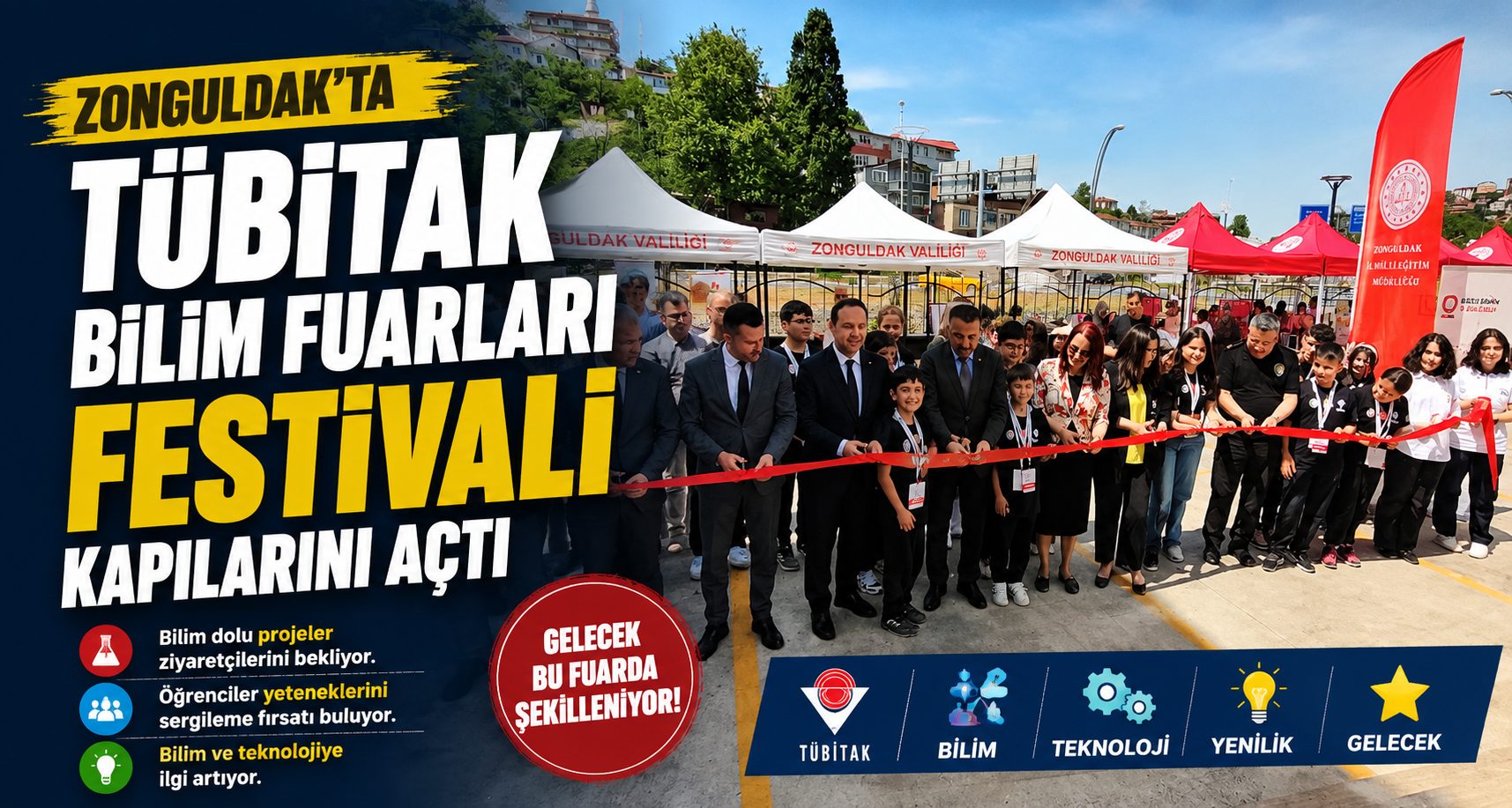 Zonguldak’ta TÜBİTAK Bilim Fuarları Festivali kapılarını açtı